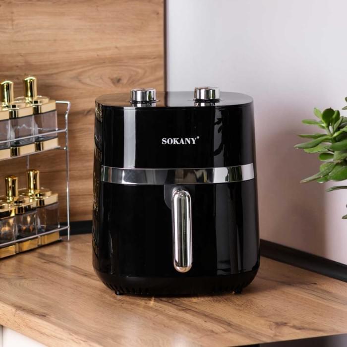 Аерогриль-фрітюрниця SOKANY 6.5 літрів 1500 Вт, чорна SK10024 (51073)
