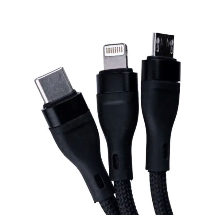Кабель для зарядки 3-in-1 microUSB/Type-C/Lightning UR521 (34779)