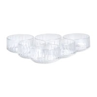 Салатниці порційні набір 6 штук скляні круглі прозорі (50172)