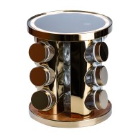 Набір для спецій 12 предметів на круглій підставці з LED-підсвічуванням HP15284 (17941)