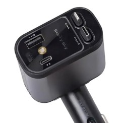 Автомобільний зарядний пристрій LED-проекція, зі швидкою зарядкою і висувними кабелями Apple Lightning/USB-С HP-B1 (44577)