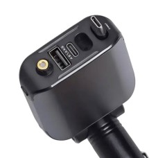 Автомобільний зарядний пристрій LED-проекція, зі швидкою зарядкою та висувним кабелем Type-C HP-E1 (75949)