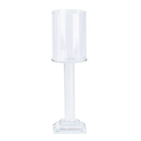 Свічник скляний на ніжці 23 см на одну велику свічку HP36559M (25971)