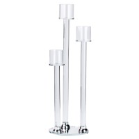 Підсвічник на 3 свічки скляний 36.5/47.0/56.5 см HP36564 (47378)