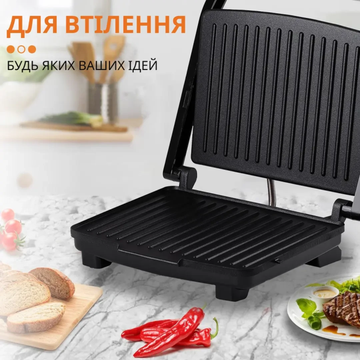 Гриль контактний Sokany KJ202SS 2000 Вт (44977)