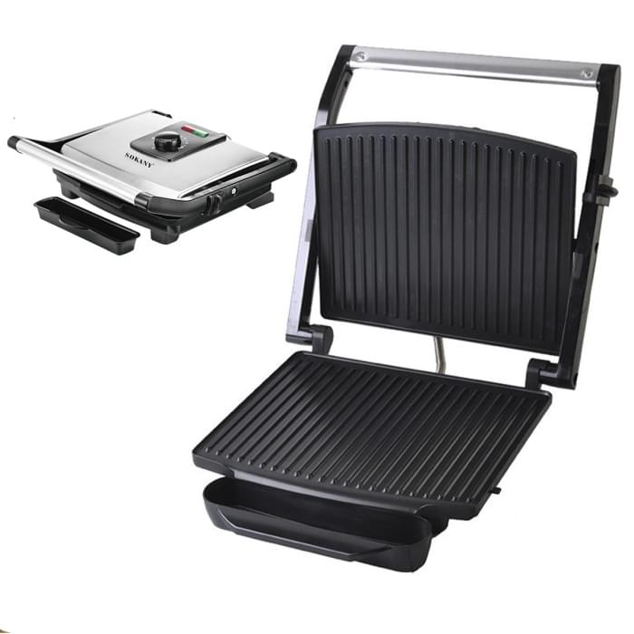 Гриль контактний Sokany KJ202SS 2000 Вт (44977)