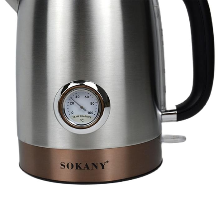 Електрочайник Sokany SK1031SS з термометром 1.7 л (81196)