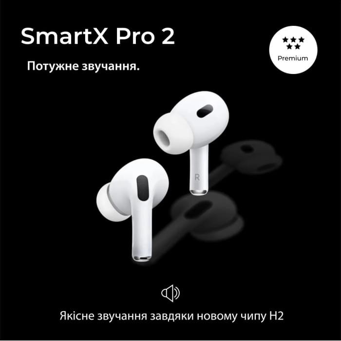 Навушники бездротові TWS SmartX Pro 2 Premium Bluetooth навушники з мікрофоном SAP2P (21268)