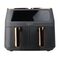 Аерогриль-фрітюрниця SOKANY SK-ZG-8030 на 8 літрів 2 відділення сіра (34768)