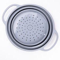 Друшляк 2.6 л силіконовий складаний з ручками 2.6 л Сірий HP34544G (71280)